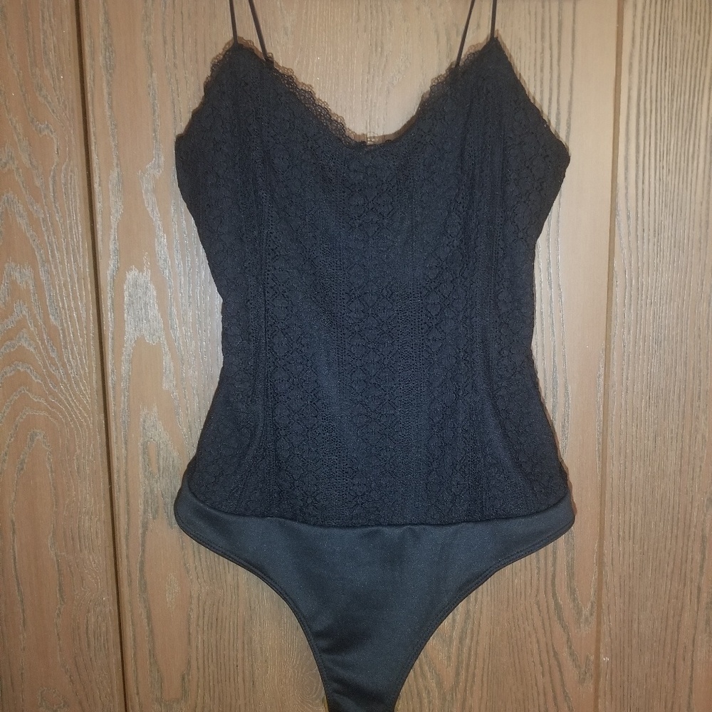 Black lace bodysuit
